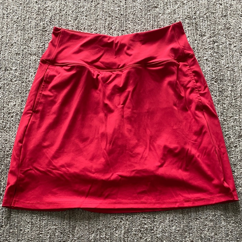 Chic Red Mini Skort